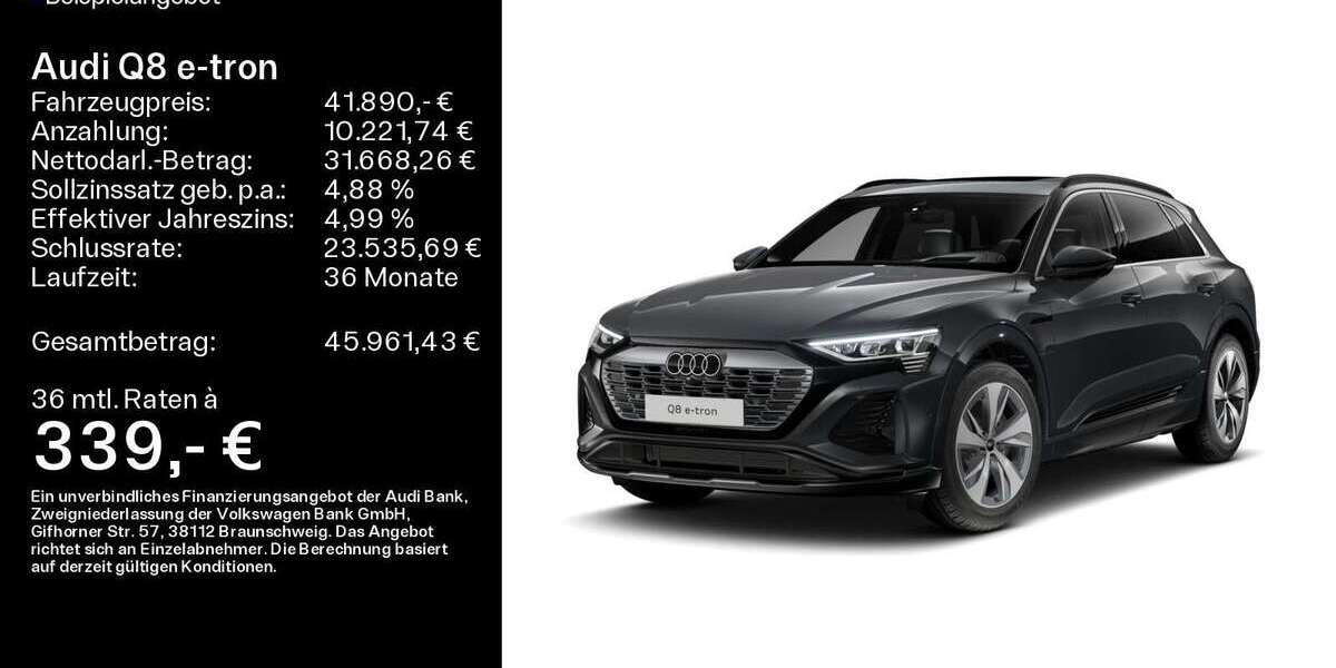 Audi Q8 e-tron 43.285 km 41.890 &euro; Hofheim 65719