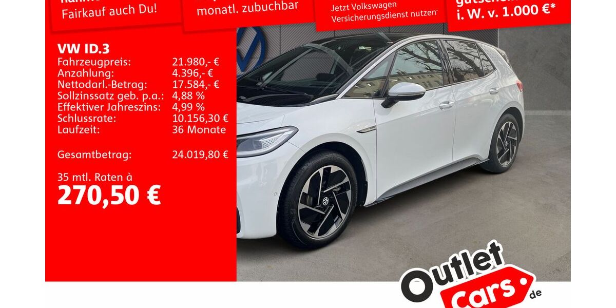 VW ID.3 85.735 km 21.980 &euro; Frankfurt 60326