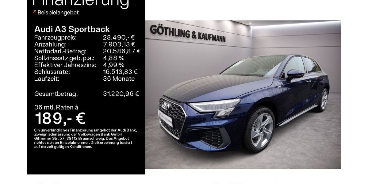 Audi A3 9.172 km 28.490 &euro; Hofheim 65719