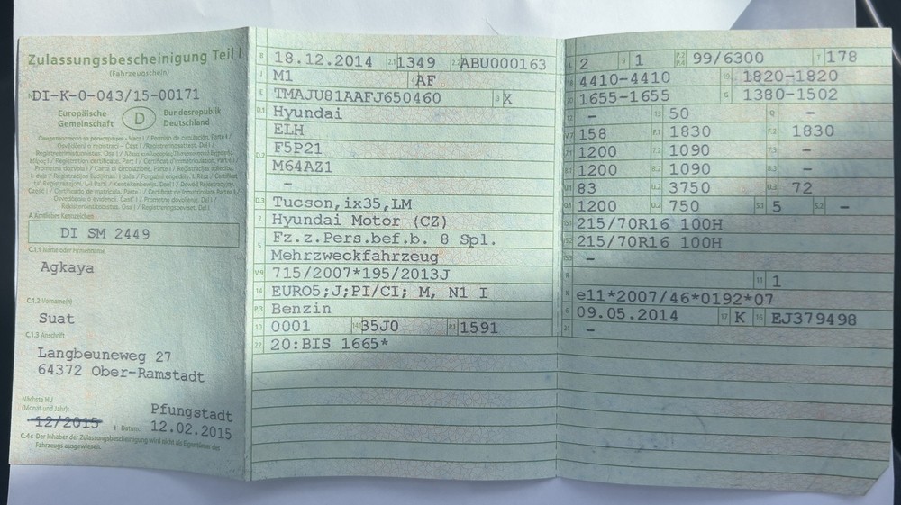 Hyundai IX35 105.000 km 3.500 &euro; Ober-Ramstadt 64372