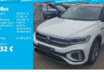 VW T-Roc 35.572 km 28.950 &euro; Frankfurt 60326