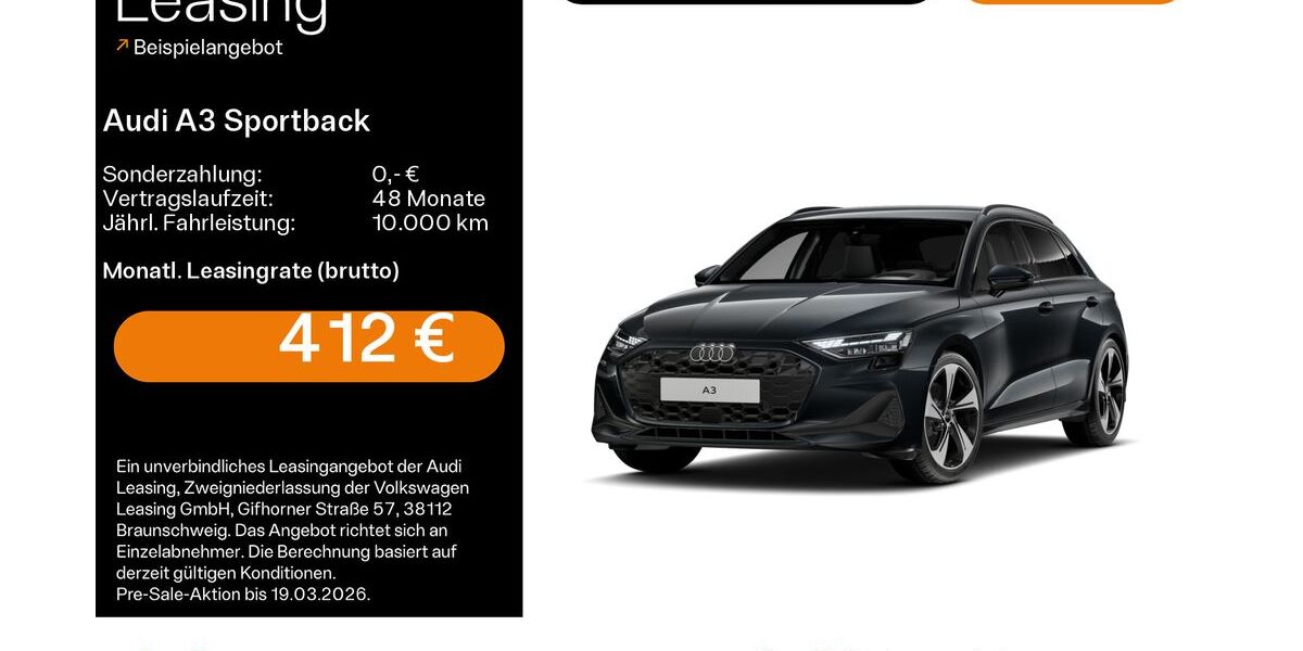 Audi A3 28.100 km 37.890 &euro; Hofheim 65719