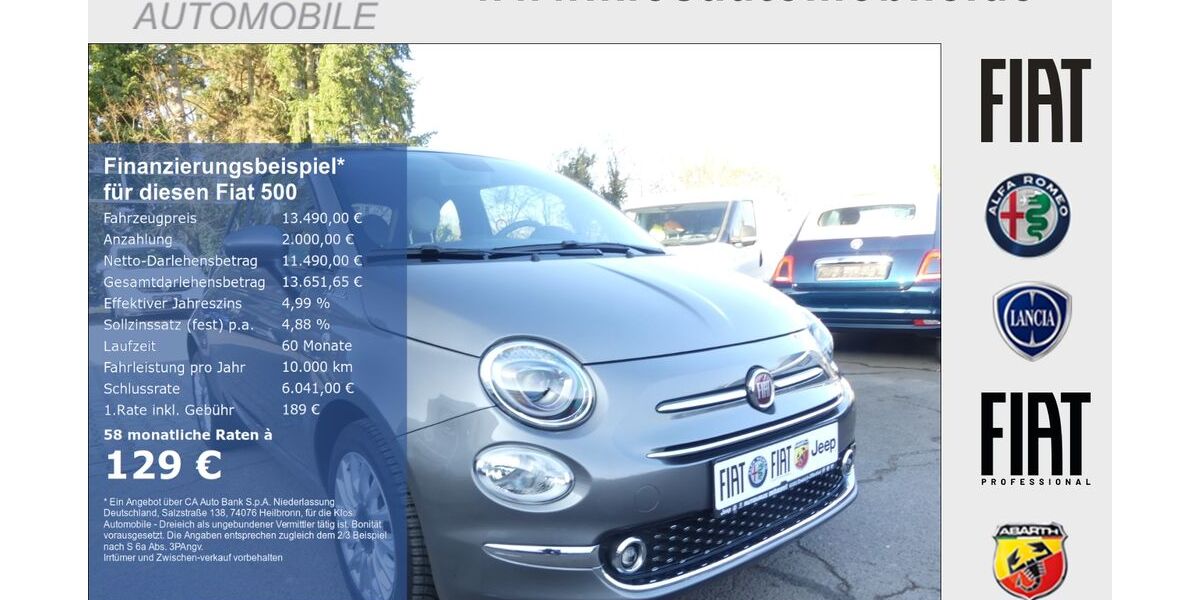 Fiat 500 19.275 km 13.490 &euro; Dreieich 63303