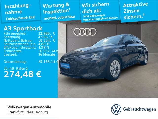 Audi A3 27.281 km 22.980 &euro; Neu-Isenburg 63263