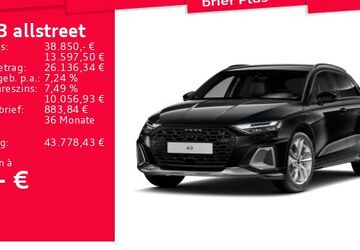 Audi A3 3.848 km 38.850 &euro; Frankfurt am Main 60314