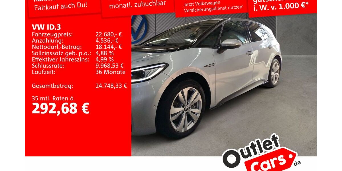 VW ID.3 52.735 km 22.680 &euro; Frankfurt 60326